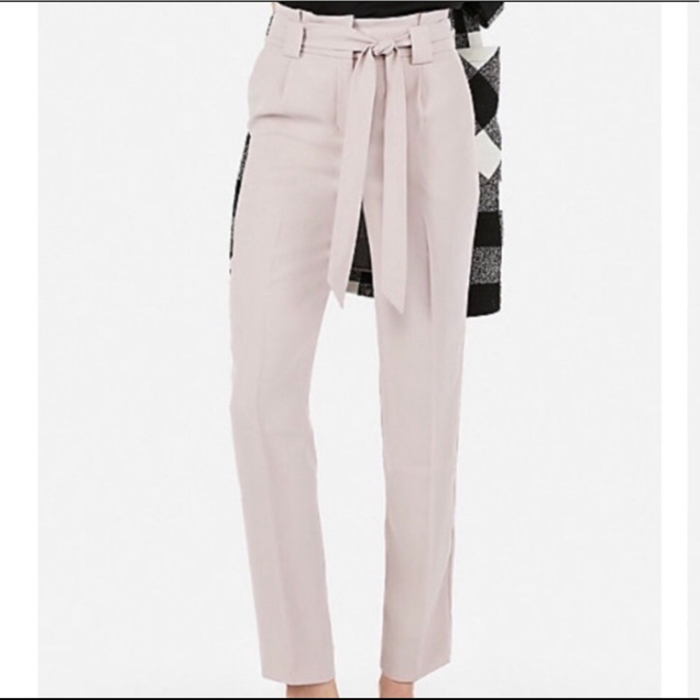 Express short, sash waist ankle pants